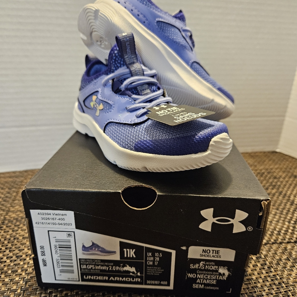 Under Armour size 11k blue/white